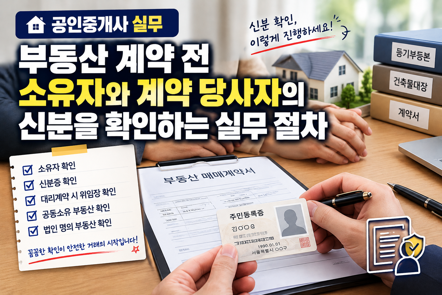 부동산 계약 신분 확인 실무 안내