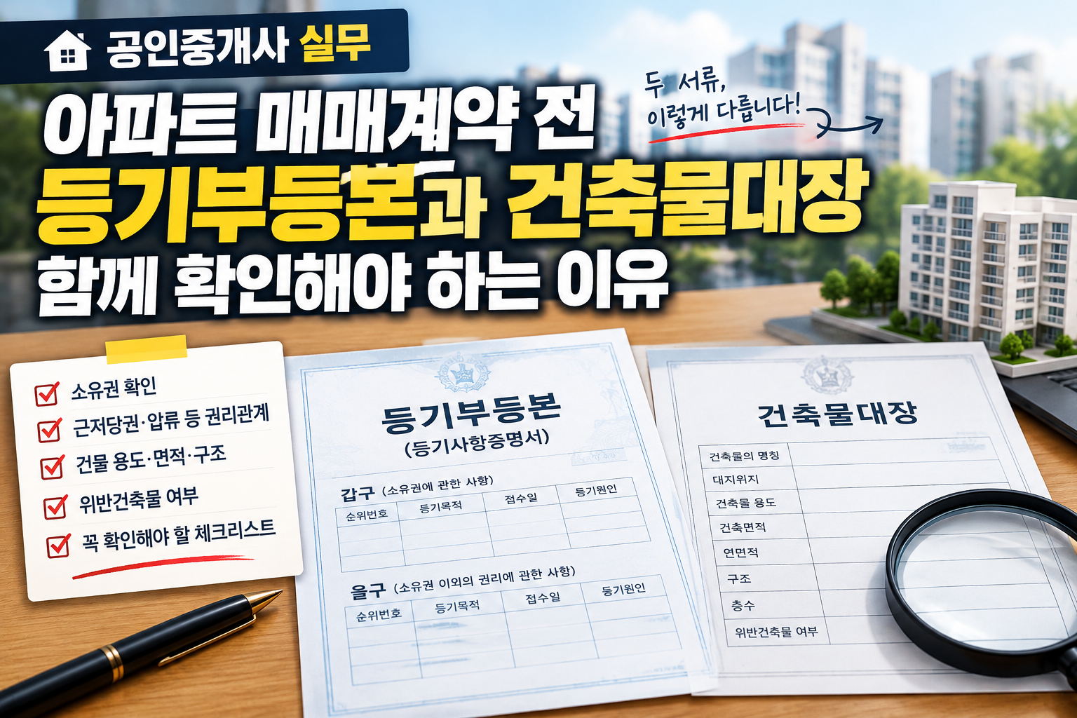 아파트 매매 전 필수 서류 체크